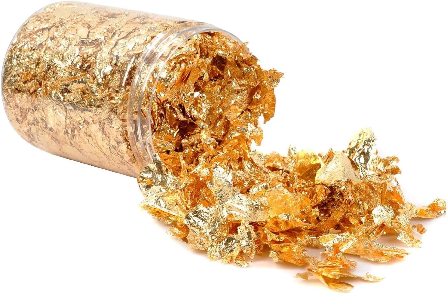 Gold Leaf Flakes,Gold Foil Flakes for Resin，10g Metallic Foil Flakes，for Nail Art, Painting, Crafts, Resin Jewelry Making ， DIY Crafts，Slime and Resin Jewelry Making