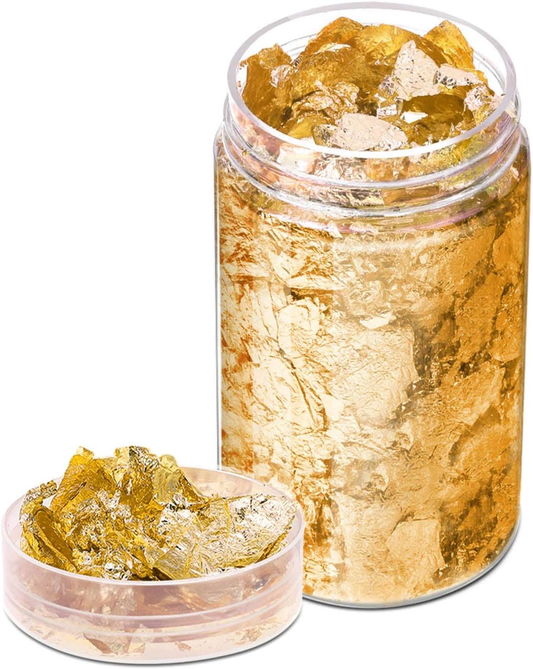 Gold Flakes for Resin, Paxcoo Gold Foil for Nails, Gold Foil Flakes Imitation Gold Leaf for Jewelry Resin, Nails and Jewelry Making, 5 Grams
