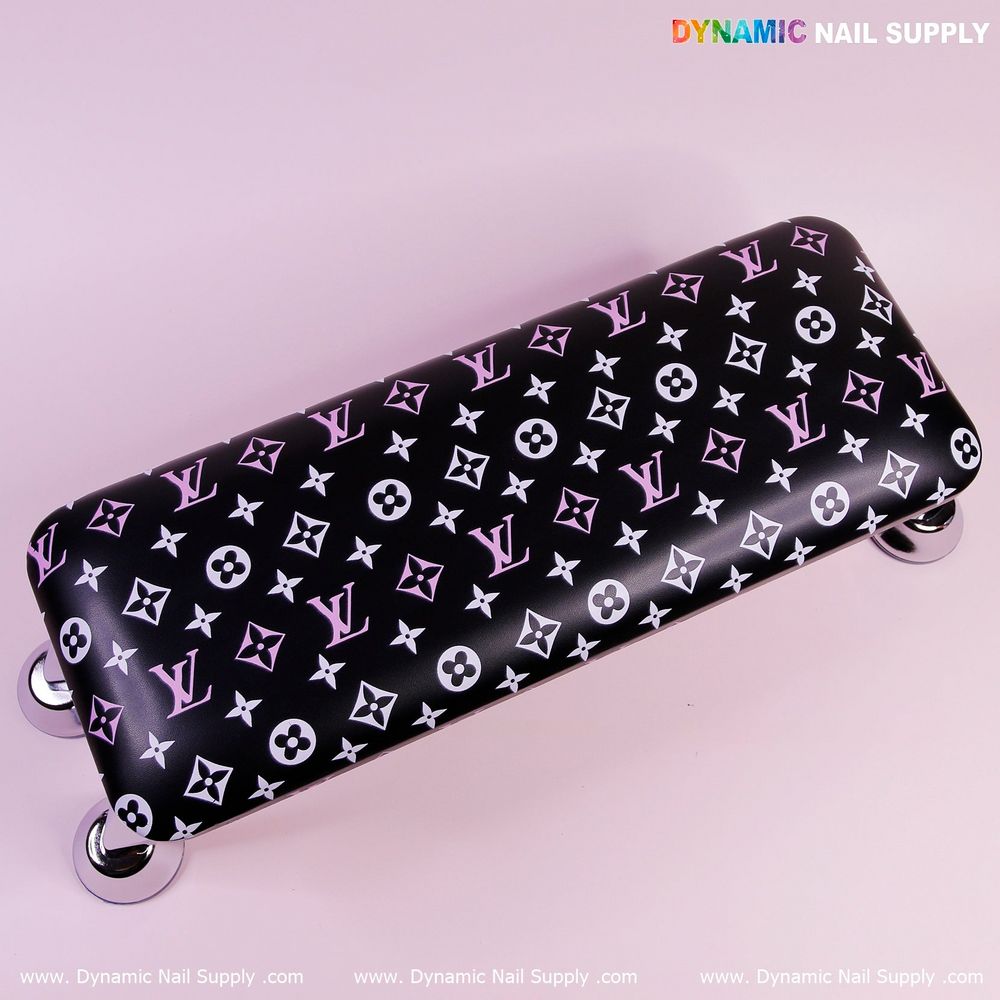 Black PU Leather Armrest for Comfortable Manicures
