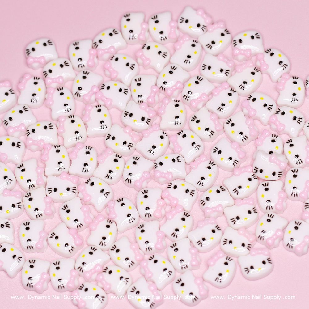 pastel pink Hello Kitty nail charms pack - 2