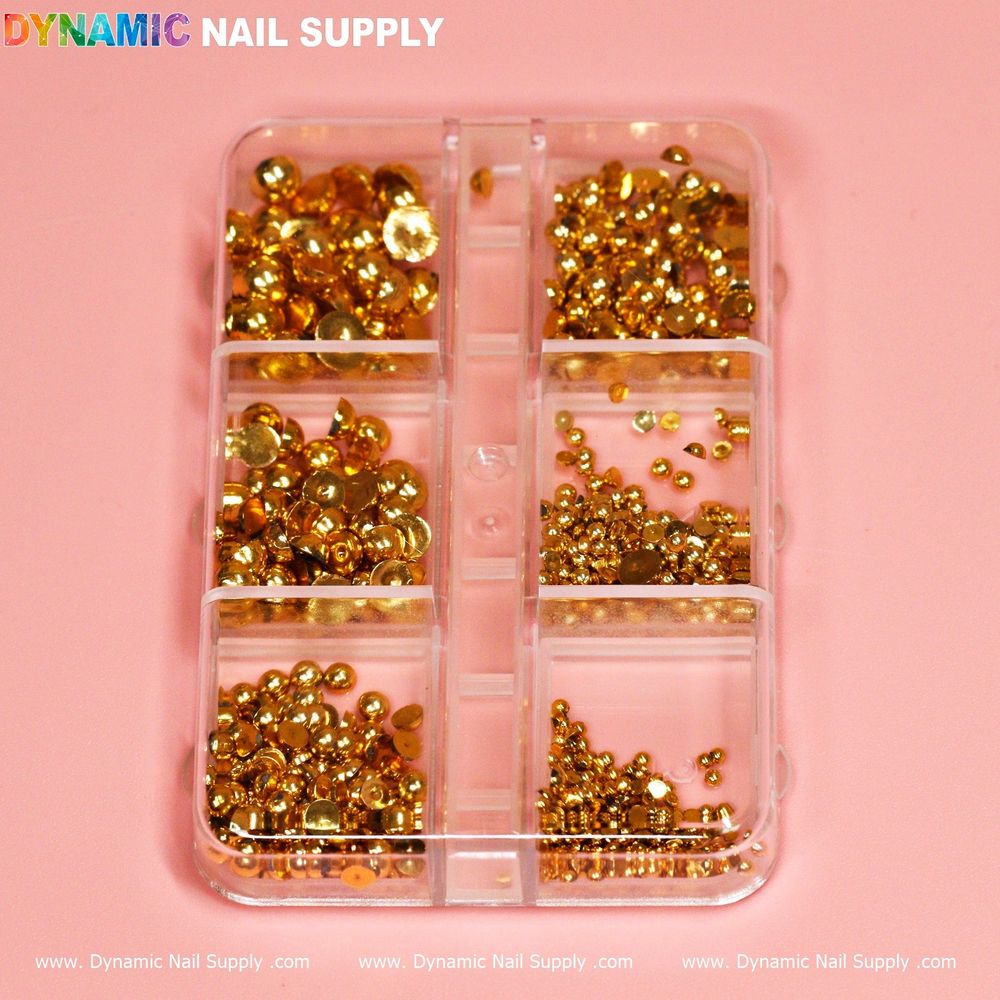 Salon Workflow: Gold Ball Beads for Nails in Service
