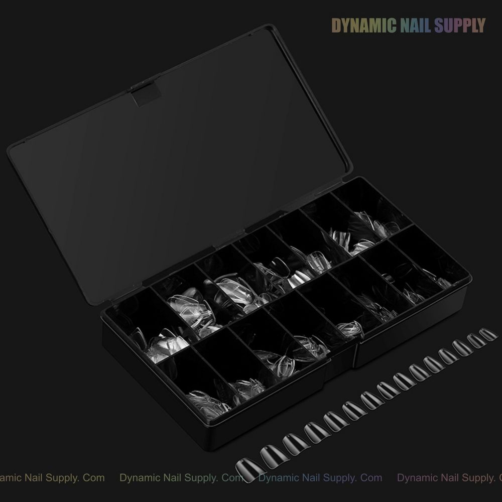 Natural short coffin gel tips box - 10