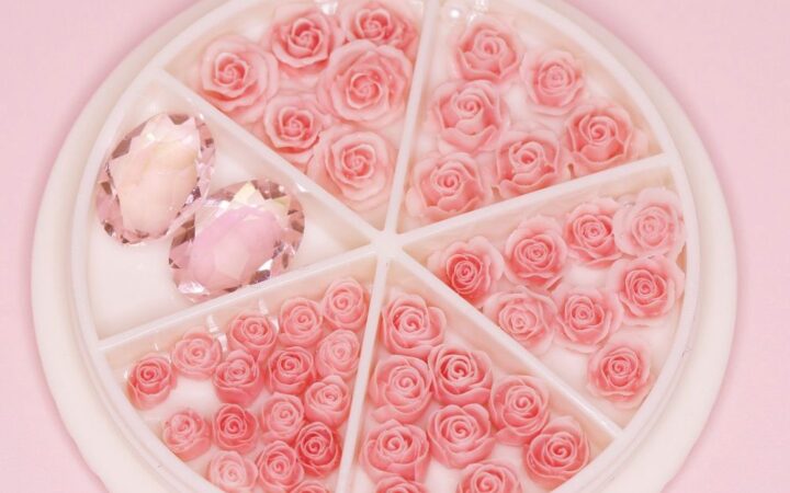 Master Pink Rose Nail Charms: Salon Results at Home