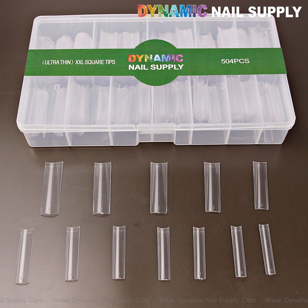 Salon Workflow for XXL Clear Square Nail Tips