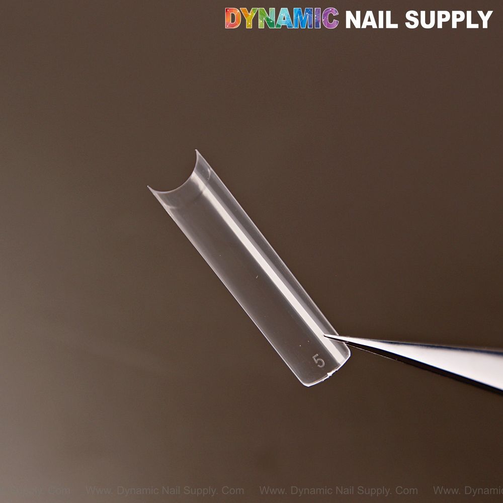 Clear XXL square half cover nail tips - 3